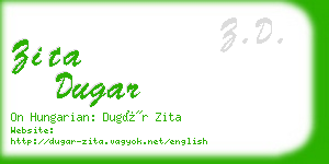 zita dugar business card